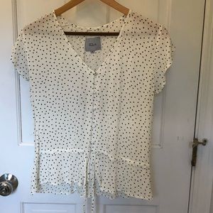 NWT Rails Bretton Mini Hearts Button Down Top